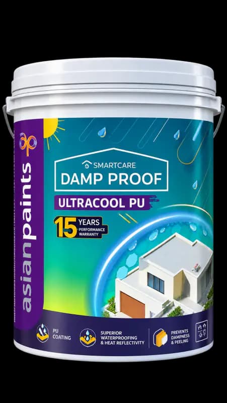 Asian Paints SmartCare Damp Proof Ultracool PU — heat-reflective pu waterproof coating