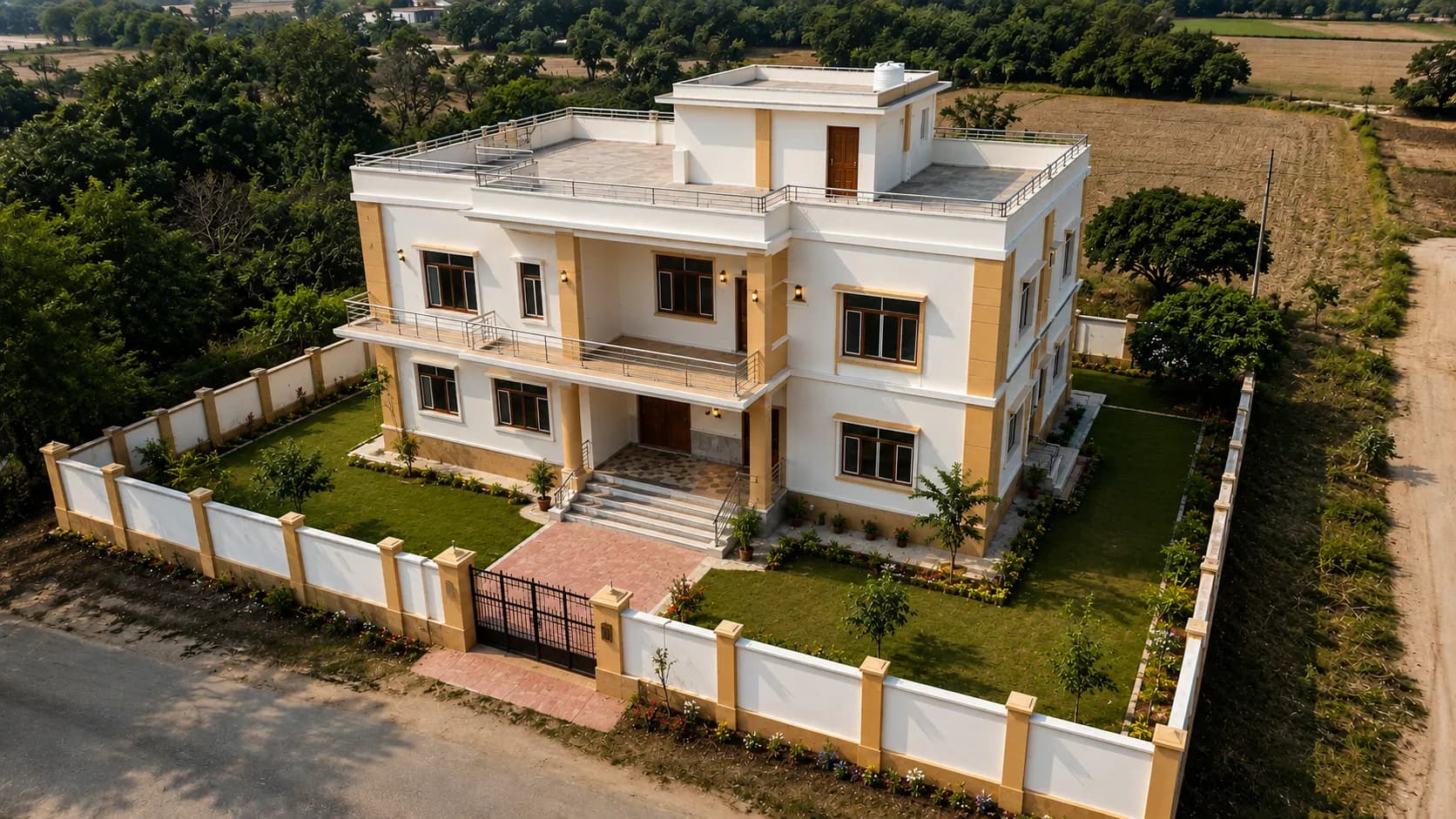 Exterior Design by Skypaint in Kolkata, photographed after the work was finished