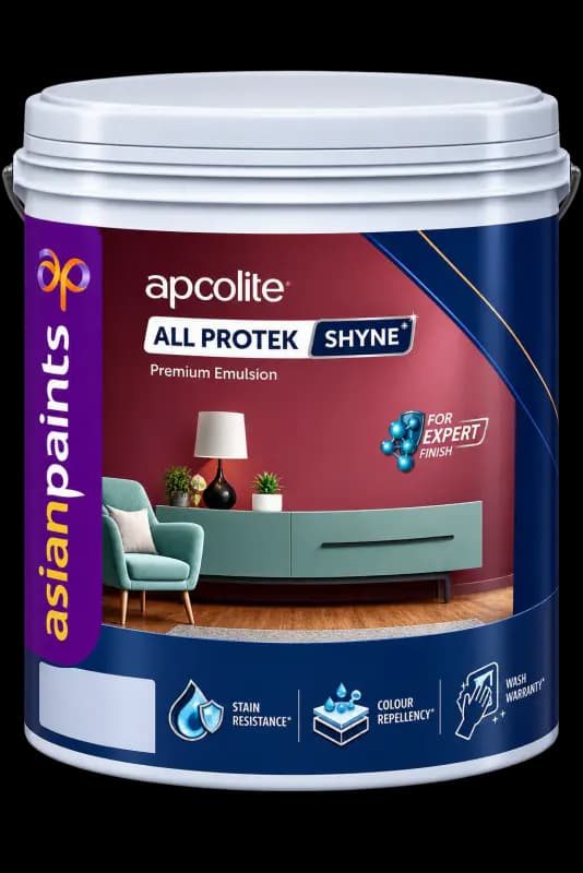 Asian Paints Apcolite All Protek Shyne — premium emulsion, sheen finish